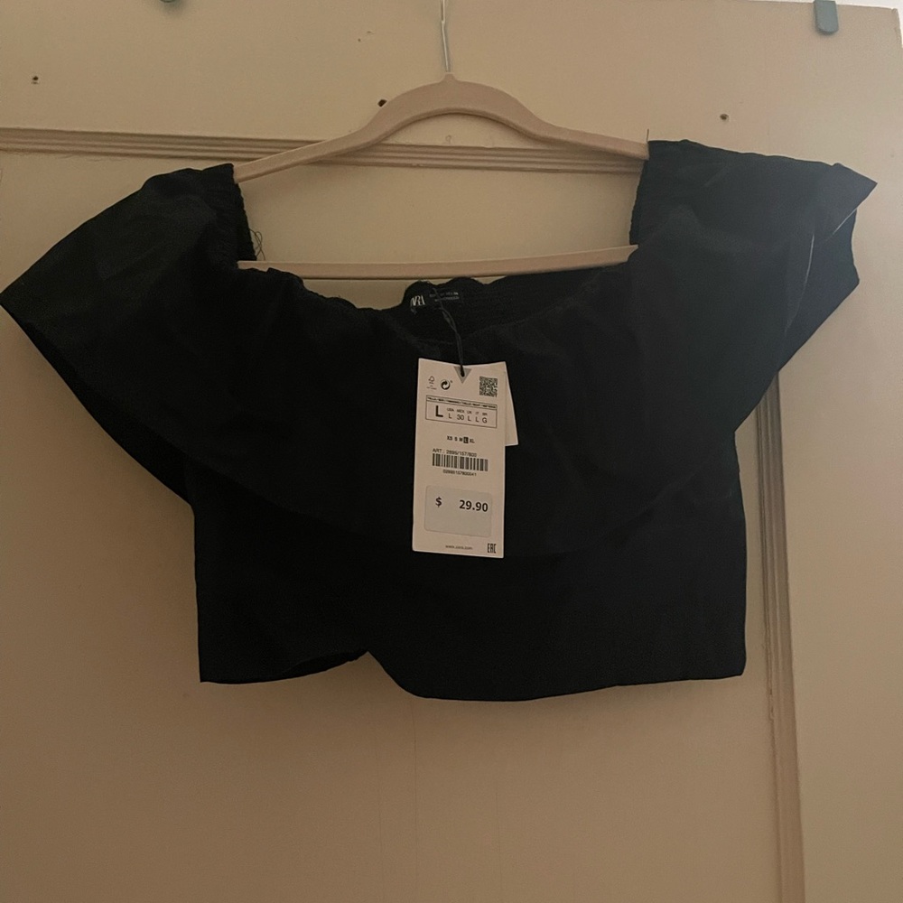 Zara Off the Shoulder Crop Top